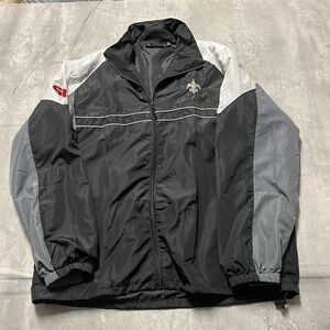 Mens New Orleans Saints Embroidered Dunbrooke Full Zip Windbreaker SI Jacket XL